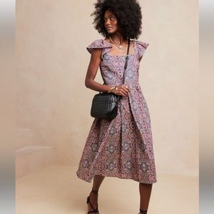 Banana Republic Factory Tie-Back Midi Dress S. NWT